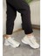 Kadın Beyaz Triko Taşlı Spor Ayakkabı & Sneaker 5