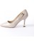 Kadın Krem Rugan Stiletto Topuklu Ayakkabı 3