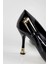 Kadın Siyah Rugan Stiletto Topuklu Ayakkabı 3