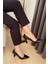 Kadın Siyah Rugan 7 cm Ince Topuklu Stiletto 3