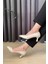 Kadın Sity Krem Cilt 6 cm Ince Topuklu Stiletto 4
