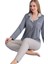 Gabriella Uzun Kollu Düğmeli Kadın Pijama Takımı Ev Giyim Hediyelik 2