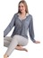 Gabriella Uzun Kollu Düğmeli Kadın Pijama Takımı Ev Giyim Hediyelik 4