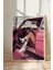 Beyaz Çerçeveli Tablo, Pembe Retro Araba ve Kadın, Genç Odası Dekoru Poster No: 113729 3