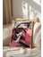 Ahşap Çerçeveli Tablo, Pembe Retro Araba ve Kadın, Genç Odası Dekoru Poster No: 113729 5