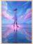 Ahşap Çerçeveli Tablo, Gökyüzünde Yürüyen Kız Dijital Tasarım, Genç Odası Dekoru Poster No: 113848 1