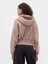 Kadın Açık Kahverengi Vintagesoft Fermuarlı Wedge Sweatshirt 4