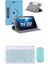 Honor Pad X7 8.7'' Kılıf Uyumlu Standlı Kablosuz Bluetooth Klavye Mouse Set 1