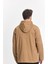 Erkek Basic Oversize Esnek Kapşonlu Kahve Ceket 3