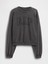 Kadın Siyah Fransız Havlu Kumaş Logo Wedge Sweatshirt 2