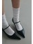 Beyaz Yves Fitilli Çorap 1