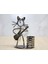 Metal Gitar Çalan Kedi Müzisyen Saat ve Kalemlik 1