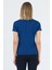 Victoria V Yaka Mavi Basic Bambu ve Organik Pamuk Kadın Tişört 3
