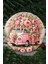 Pembe Minibüs ve Çiçek Desenli Uv Baskı Mdf Duvar Süsü – 33X33 cm & 20X20 cm DT141 2