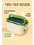 Taşınabilir Yemek Kabı 2 Katlı Lunch Box Diyet Beslenme Kutusu Saklama Kabı Çatal Kaşıklı Sefer Tası 1