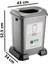 SY-4395 Sıfır Atık Metal Geri Dönüşüm Çöp Kutusu 50 Lt Gri 5 Adet 2