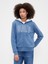 Kadın Mavi Gap Logo Fermuarlı Sweatshirt 1