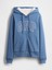 Kadın Mavi Gap Logo Fermuarlı Sweatshirt 2