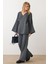 Bağcık Kapamalı Kimono Pantolon Triko Takım Antrasit 9364-TK 2