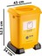 SY-4395 Sıfır Atık Plastik Geri Dönüşüm Çöp Kutusu 50 Lt Sarı 5 Adet 2