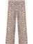 Leopar Desenli Şeritli Bol Paça Pantolon Kahverengi 2