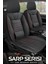 Citroën C-Elysée 2012–2022 Sarp Serisi Oto Koltuk Kılıfı 5’li Set – Airbag & Kolçak Uyumlu, 3 Katman, Deri+Lakost Siyah Kırmızı 1