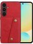 Samsung Galaxy A36 5g Kılıf Kart Yuvalı Kickstand Deri+Tpu Telefon Kılıfı-Kırmızı (Yurt Dışından) 1