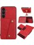 Samsung Galaxy A36 5g Kılıf Kart Yuvalı Kickstand Deri+Tpu Telefon Kılıfı-Kırmızı (Yurt Dışından) 5