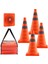 Safetys Konileri 4'lü Paket 18 Inç Katlanır Trafik Konileri (Yurt Dışından) 1