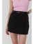 Kemer Detaylı Mini Etek Siyah 2
