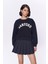 Yazı Baskılı Sweatshirt Lacivert 4