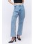 Yırtık Detaylı Bol Paça Denim Pantolon Mavi 3