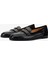 Kadın Hakiki Deri Siyah Loafer Ayakkabı 611 H10046-B12 Bn Ayk SK25-26 Black/black 4