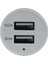 Çift USB Girişli 2.1 Amp Araç Çakmak Soketi 3
