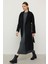 Triko Yakalı Reglan Kol Kaşmir Kaban Siyah 3099 2