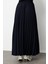 Örme Krep Piliseli Maksi Lacivert Etek 4