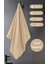 Bej Banyo Havlusu Tekli Dora 90X150 cm Yüksek Emici 2