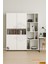 Tamamı Mdf Dev Kitaplık 4 Kapaklı Beyaz 8
