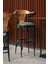 Bar Sandalyesi Yeşil-Kahve Renkli 169 / 75 cm - Oturma Yüksekliği 75 cm - Metal İskelet - Deri Oturum - Ahşap Sırt ve Kolçak 5