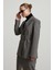 Antrasit Belden Kemer Detaylı Tam Kalıp Ceket 3