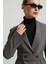 Antrasit Belden Kemer Detaylı Tam Kalıp Ceket 4