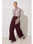 Bordo Rahat Kesim Geniş Paça Pantolon 2