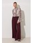 Bordo Rahat Kesim Geniş Paça Pantolon 4