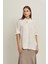 Ekru Boyun ve Yaka Detaylı Rahat Kesim Gömlek 3