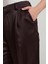 Çikolata Pile ve Cep Detaylı Rahat Kesim Pantolon 4