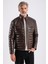 Leandro Erkek Şişme Deri Mont 1