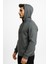 Erkek Siyah Fermuarlı Kapüşonlu SWEATSHIRT-W590 2