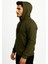 Erkek Siyah Fermuarlı Kapüşonlu SWEATSHIRT-W590 2