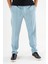 Erkek Açık Mavi Çımalı Rahat Spor Pantolon Duble Paça Jogger Eşofman Altı 1