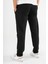 Erkek Siyah Çımalı Rahat Spor Pantolon Duble Paça Jogger Eşofman Altı 4